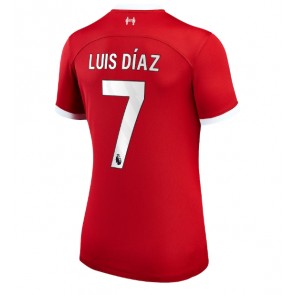 Liverpool Luis Diaz #7 Koszulka Podstawowych Kobiety 2023-24 Krótki Rękaw